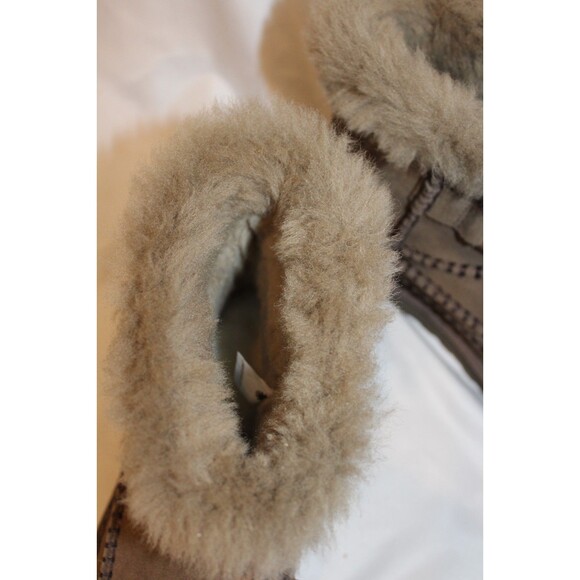 UGG WOMEN'S ALPINE MINI SUEDE SHEARLING LINED BOOTS HICKORY NIB - Picture 6 of 8